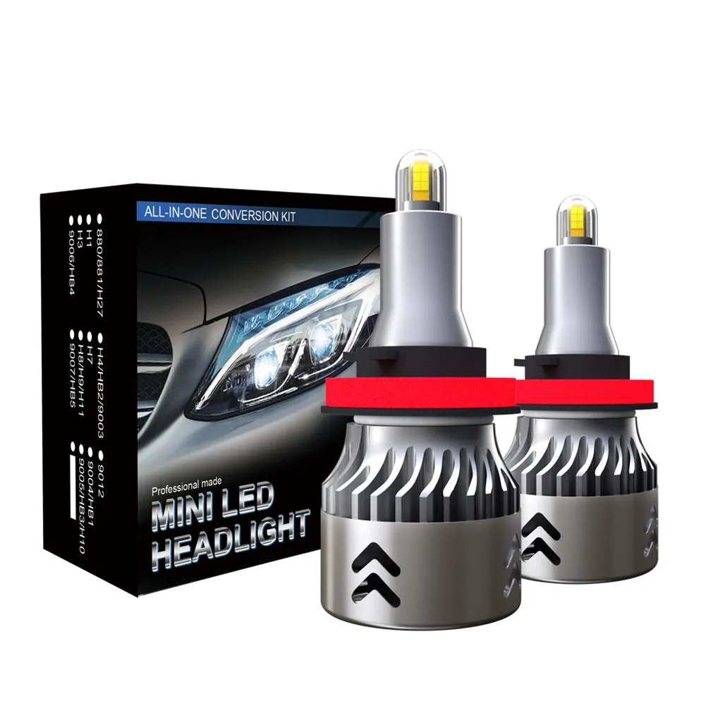 1 Pair Aluminum Car Headlights 1904 12000/min 6000k Ip68