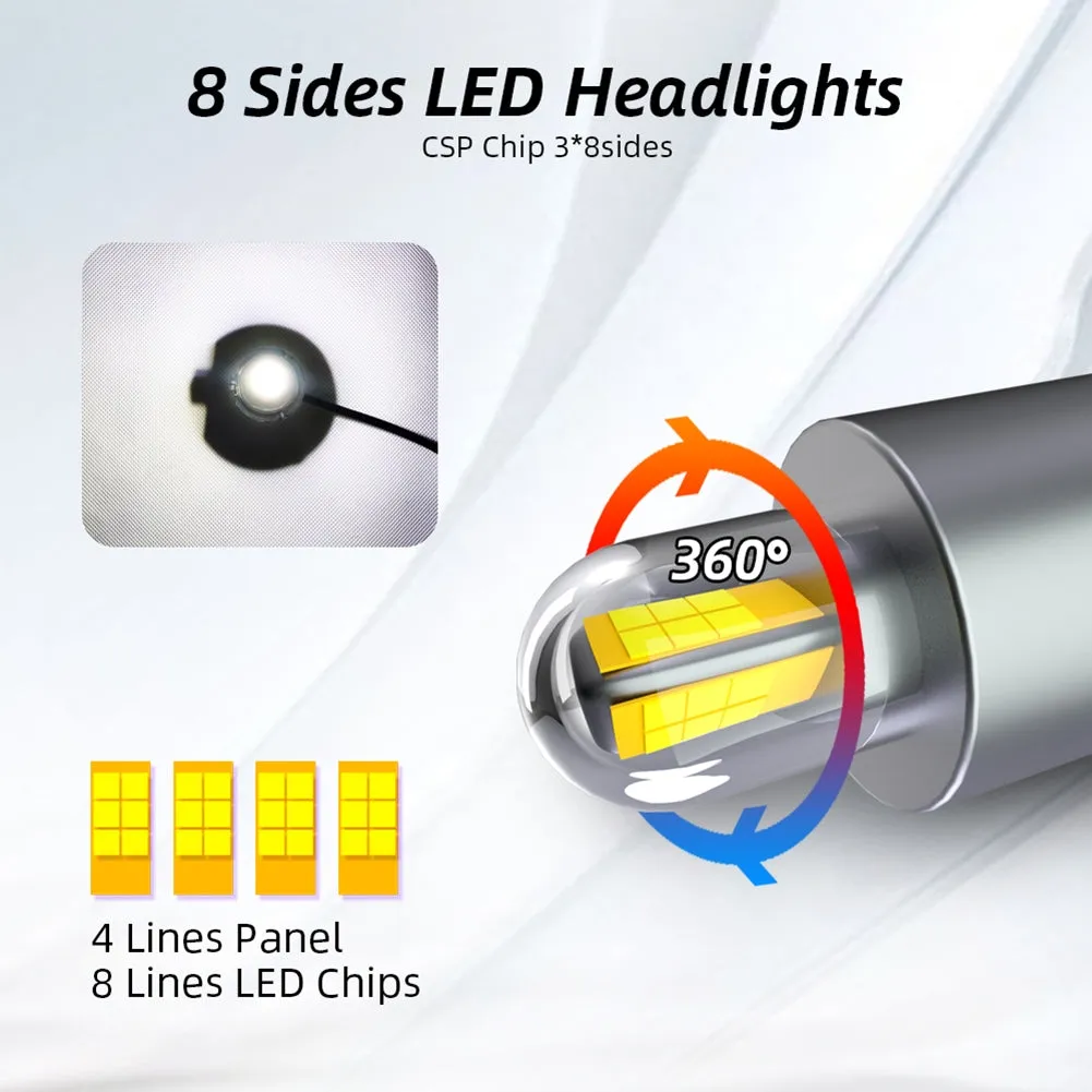1 Pair Aluminum Car Headlights 1904 12000/min 6000k Ip68