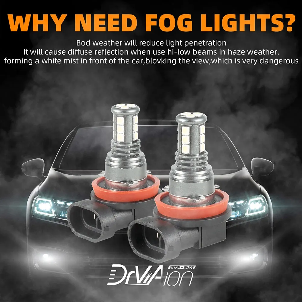 1 Pair Aluminum Car Led High-brightness Fog Lamp Headlights