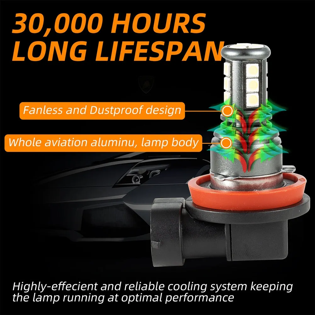 1 Pair Aluminum Car Led High-brightness Fog Lamp Headlights