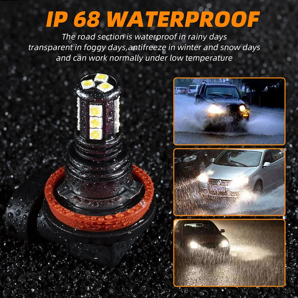 1 Pair Aluminum Car Led High-brightness Fog Lamp Headlights