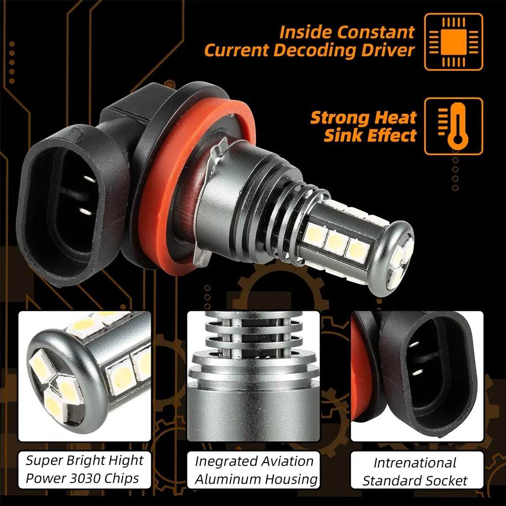 1 Pair Aluminum Car Led High-brightness Fog Lamp Headlights