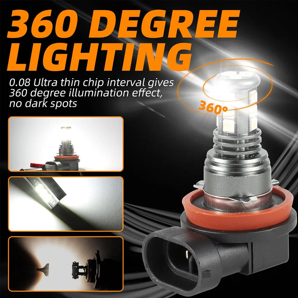 1 Pair Aluminum Car Led High-brightness Fog Lamp Headlights