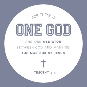 1 Timothy 2:5 Fabric Panel - Blue