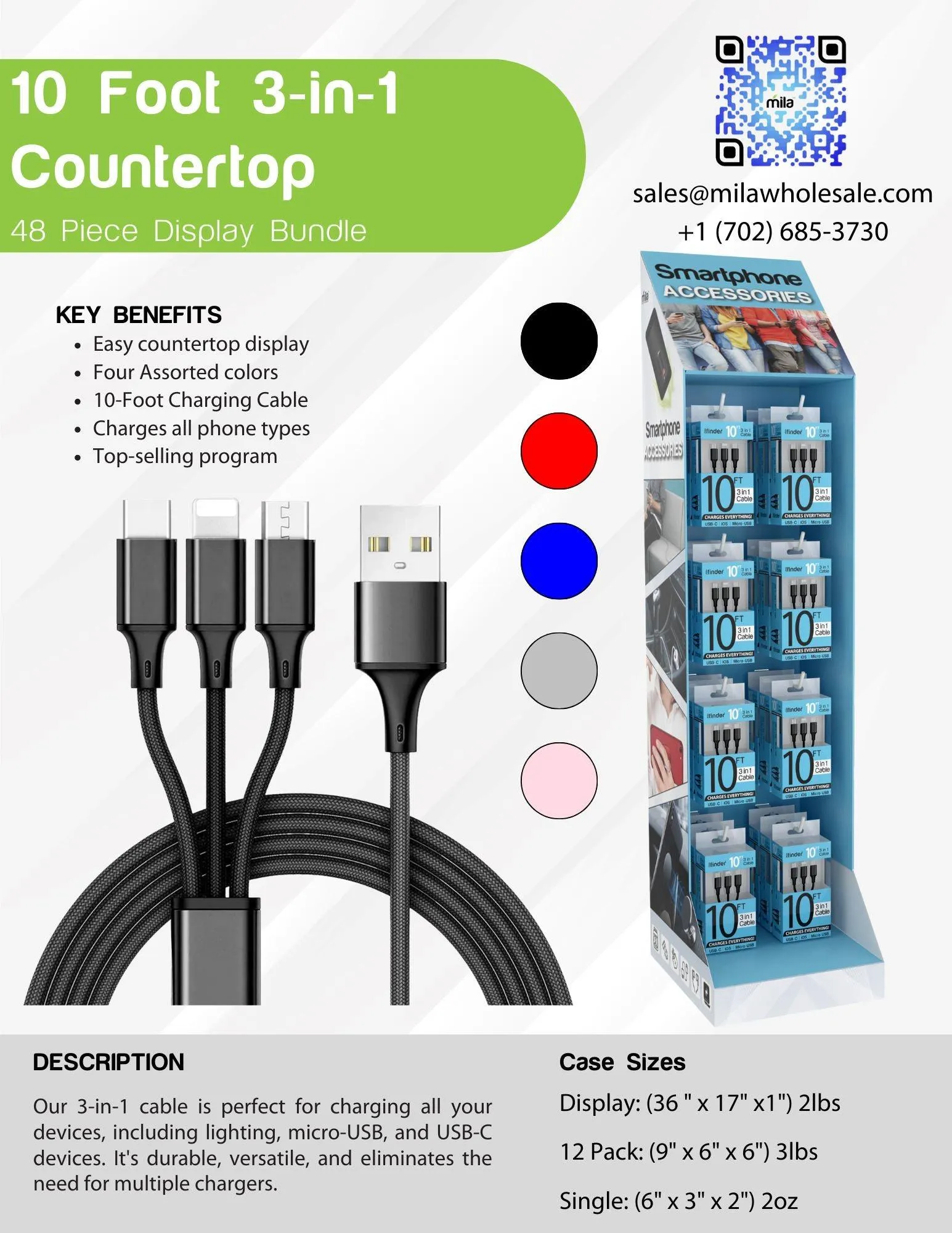 10 foot 3in1 Countertop Display Bundle
