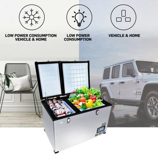 105-Quart Portable Electric Compressor Camping Cooler Refrigerator