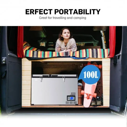 105-Quart Portable Electric Compressor Camping Cooler Refrigerator