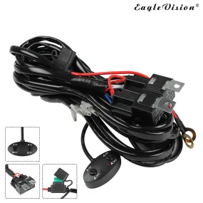 14AWG 9-16V 300W LED Light Bar Wiring Harness With On/Off Relay