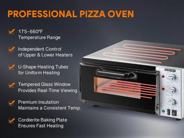 16" Commercial Countertop Oven for Pizza