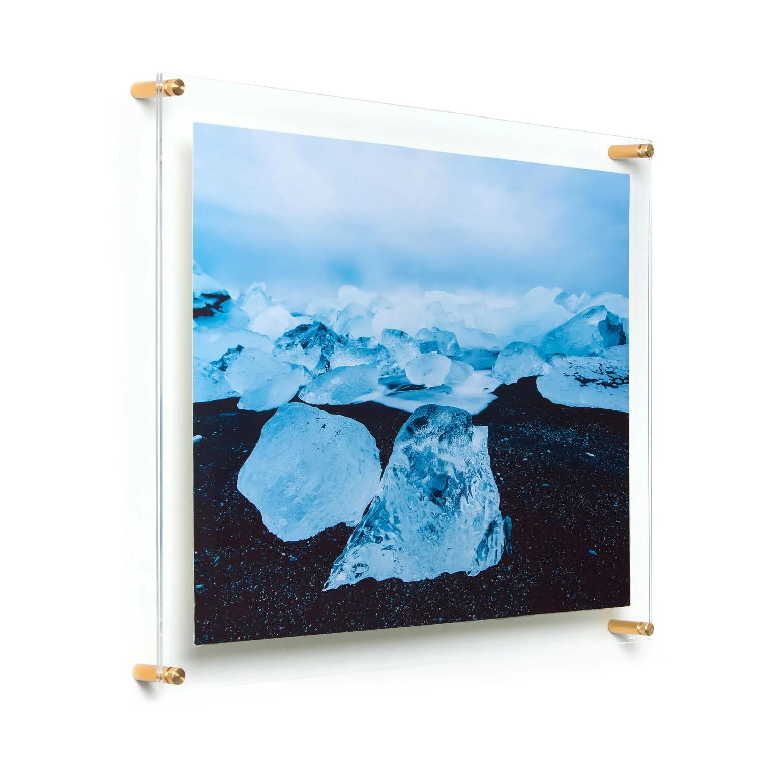 18x24" Photo Floating Acrylic Clear Picture Frame (Frame Size 21x27")