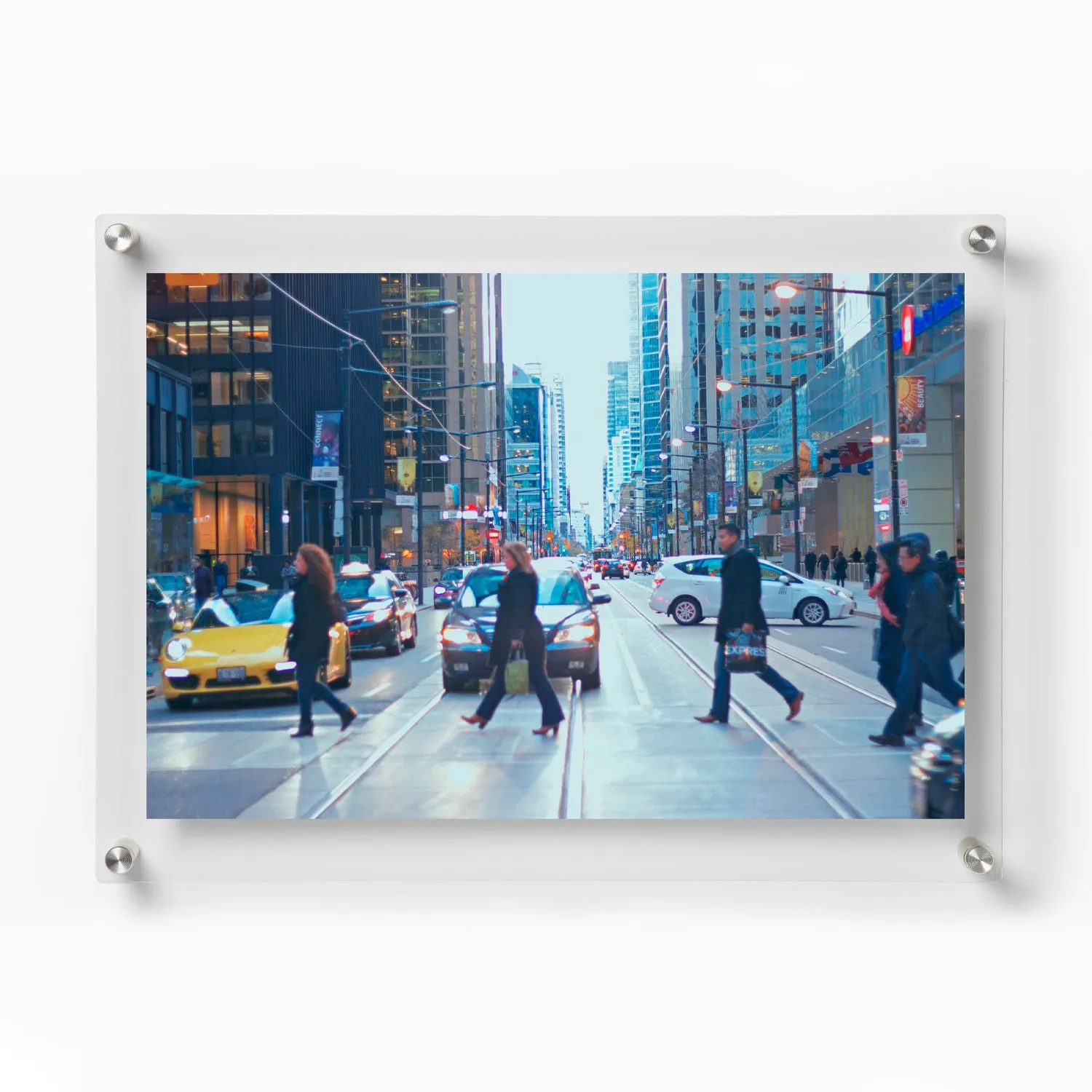18x24" Photo Floating Acrylic Clear Picture Frame (Frame Size 21x27")