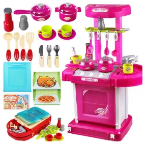 1set Portable Electronic Children Kids Kitchen Cooking Girl Toy Cooker Play Set