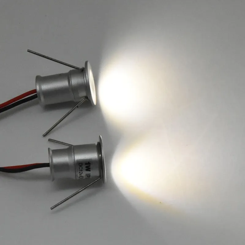 1W 12V 24V AC 110V 220V LED Cabinet Lamps Stair Wall Spotlight 15mm Recessed Ceiling Downlight Kitchen DJ Wedding DIY Lighting