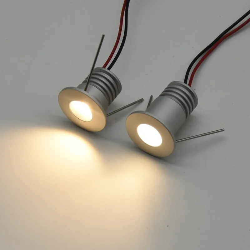 1W 12V 24V AC 110V 220V LED Cabinet Lamps Stair Wall Spotlight 15mm Recessed Ceiling Downlight Kitchen DJ Wedding DIY Lighting