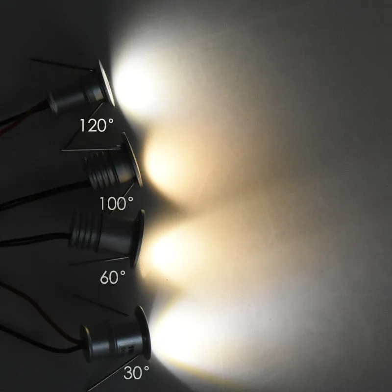 1W 12V 24V AC 110V 220V LED Cabinet Lamps Stair Wall Spotlight 15mm Recessed Ceiling Downlight Kitchen DJ Wedding DIY Lighting