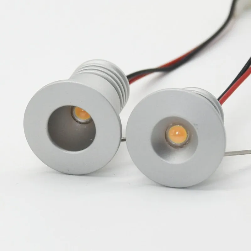 1W 12V 24V AC 110V 220V LED Cabinet Lamps Stair Wall Spotlight 15mm Recessed Ceiling Downlight Kitchen DJ Wedding DIY Lighting