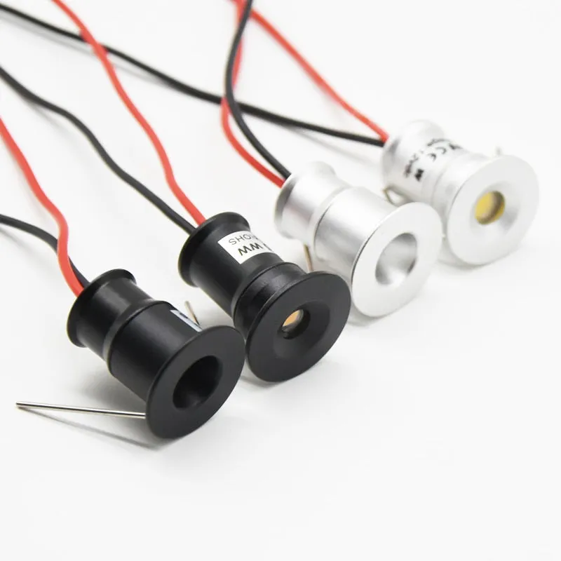 1W 12V 24V AC 110V 220V LED Cabinet Lamps Stair Wall Spotlight 15mm Recessed Ceiling Downlight Kitchen DJ Wedding DIY Lighting