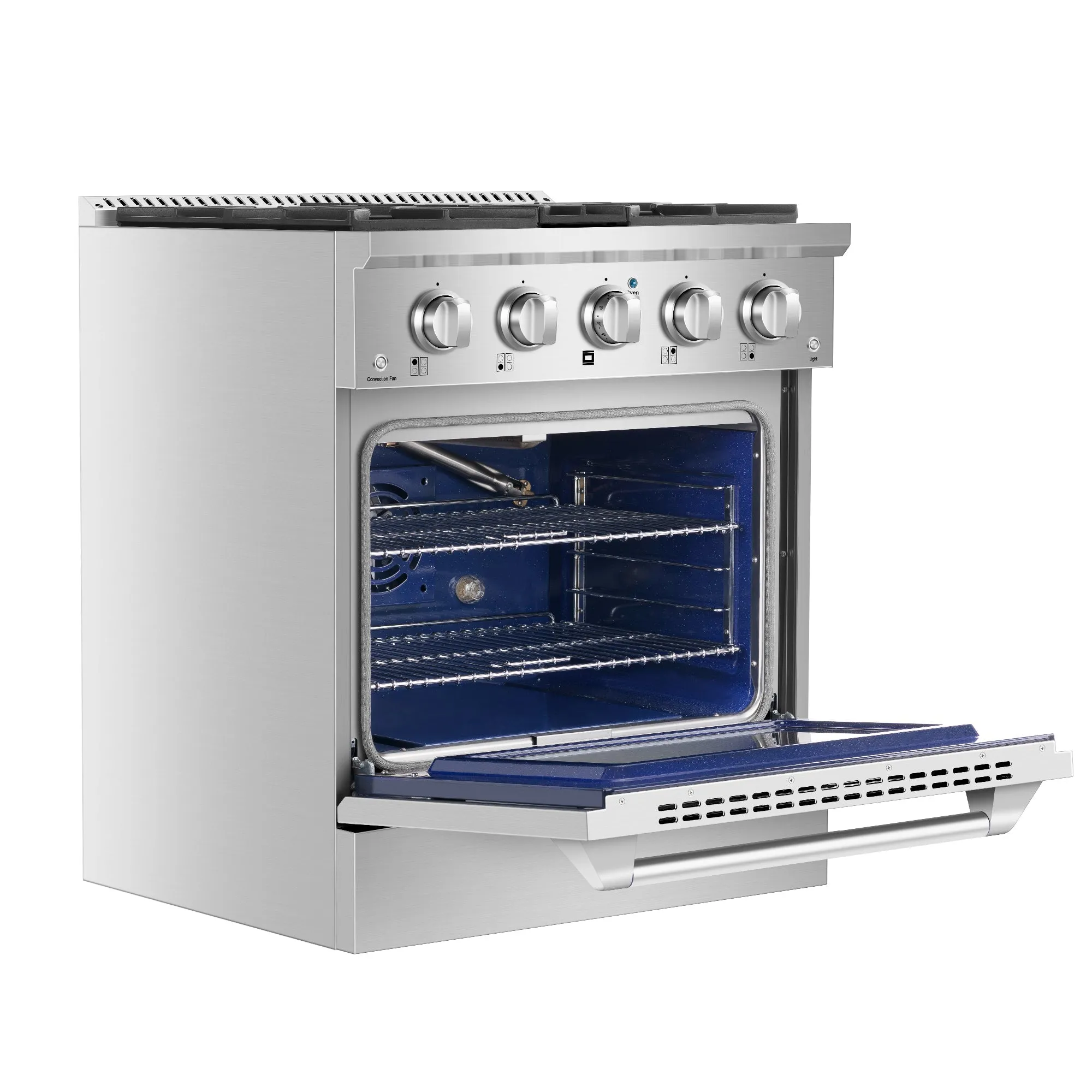 2 Piece Kitchen Appliances Packages w/ 30" Gas Range & 30" Range Hood-30GR07 & 30RH07