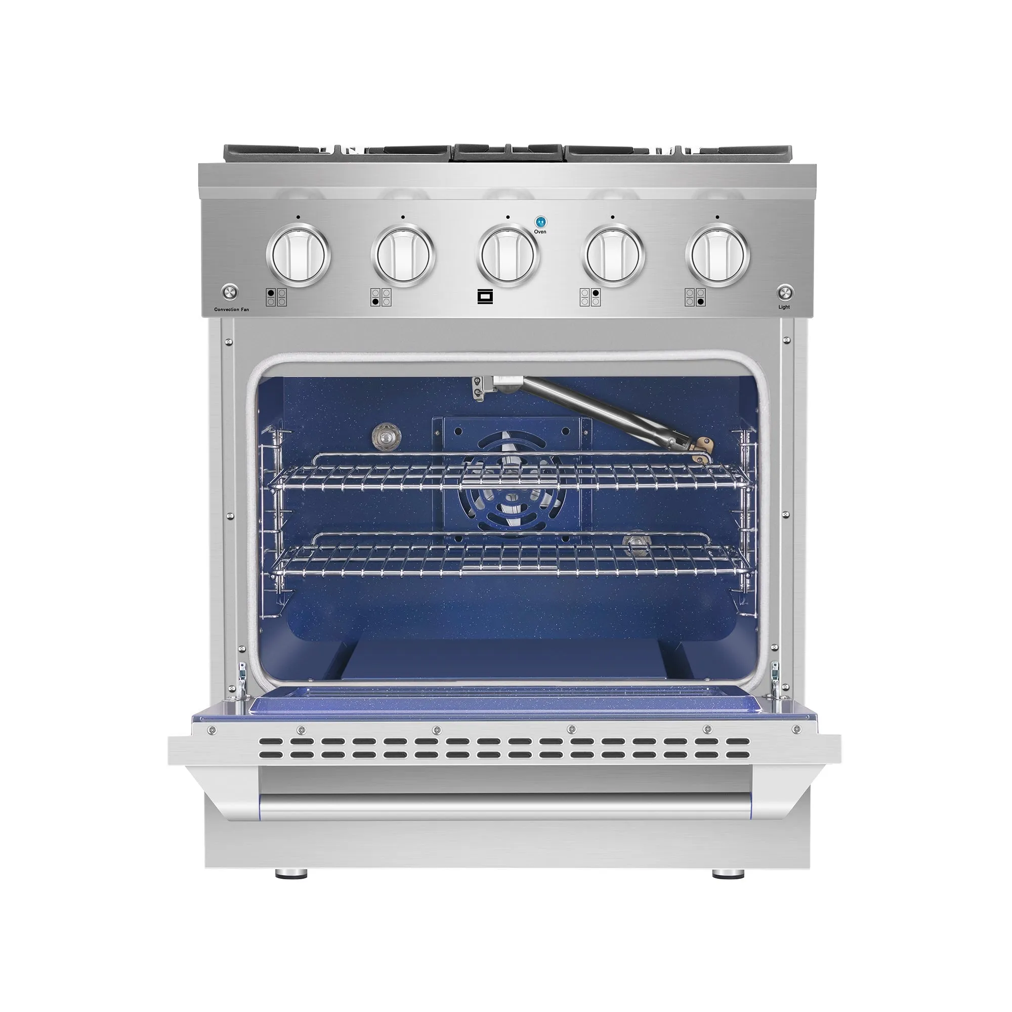 2 Piece Kitchen Appliances Packages w/ 30" Gas Range & 30" Range Hood-30GR07 & 30RH07