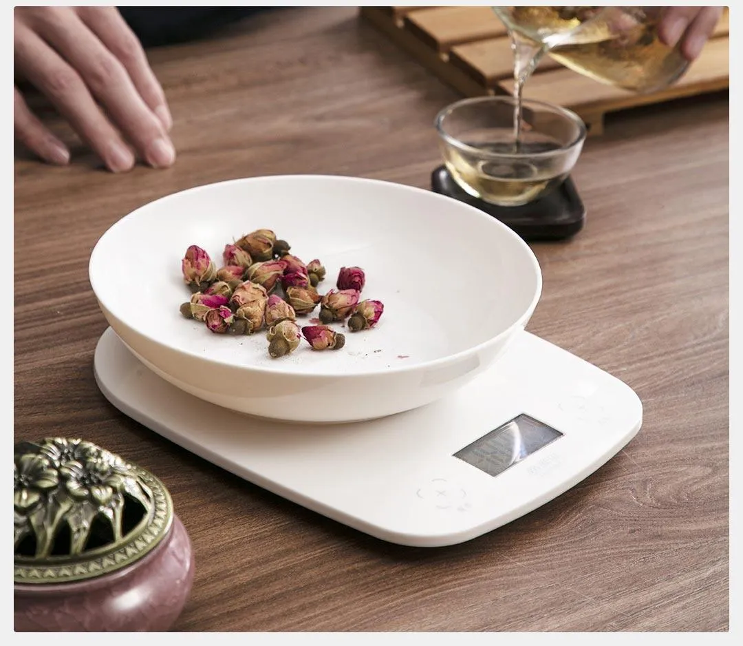2g-5kg ABS Portable Electronic Kitchen Scale, LCD Display, Intelligent Touch Switch, High Precision, Detachable Tray