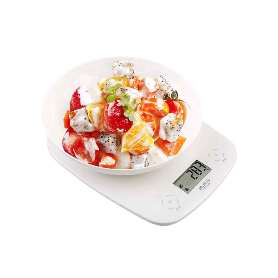 2g-5kg ABS Portable Electronic Kitchen Scale, LCD Display, Intelligent Touch Switch, High Precision, Detachable Tray