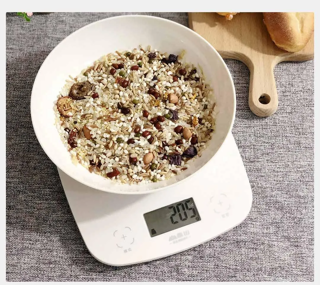 2g-5kg ABS Portable Electronic Kitchen Scale, LCD Display, Intelligent Touch Switch, High Precision, Detachable Tray