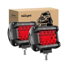 4 Inch 60W 171LM Triple Row Spot Flood Red Led Pods (Pair)