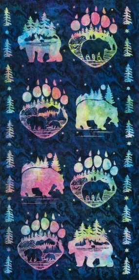 422116585 / Bear Panel-Navy 23x44