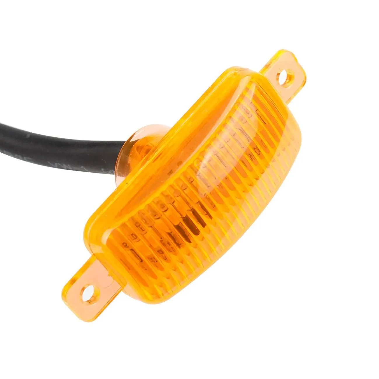 (4pcs/set) LED Front Hood Grille Lights Raptor Style Amber Light Fit for Pickup Truck Off-Road SUV (Amber Shell/ Smoked Shell)