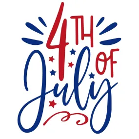 4th of July Font Fabric Panel