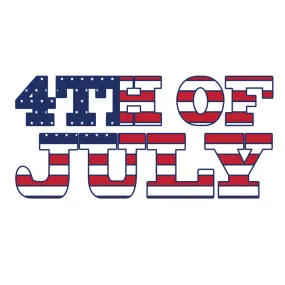 4th of July Font Fabric Panel