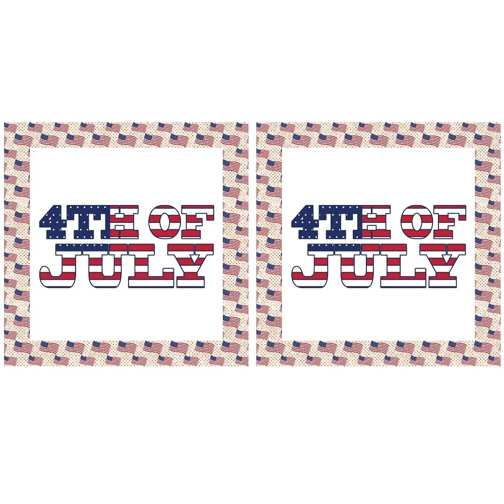 4th of July Font Pillow Panels