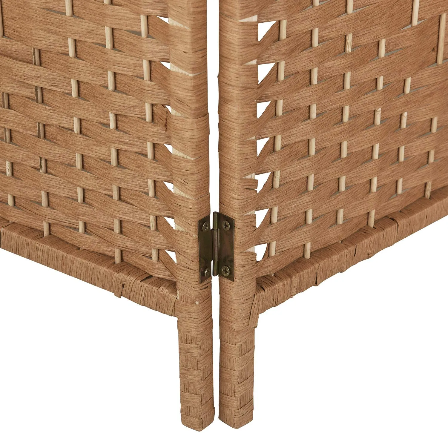 6 ft Tall Extra Wide 6 Panels Room Divider Folding Screen 2 Display Shelves