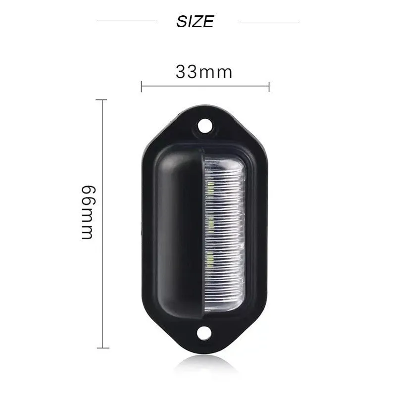 6 LED Car Truck License Plate Lights Trunk Reading Lamp Universal License Taillight for RV Trailer Van Boat