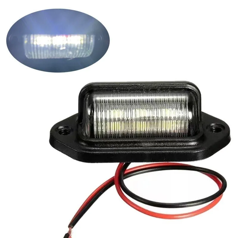6 LED Car Truck License Plate Lights Trunk Reading Lamp Universal License Taillight for RV Trailer Van Boat