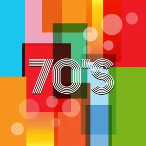 70's Retro Art Fabric Panel - Bright