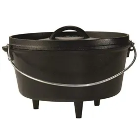 8 Quart Deep Camp Dutch Ovens  Seasoned Cast Iron Camping Stove Cooking Pot