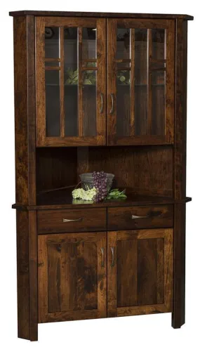 Acadia Amish Corner Hutch