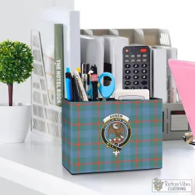 Agnew Ancient Tartan Pen Holder with Family Crest