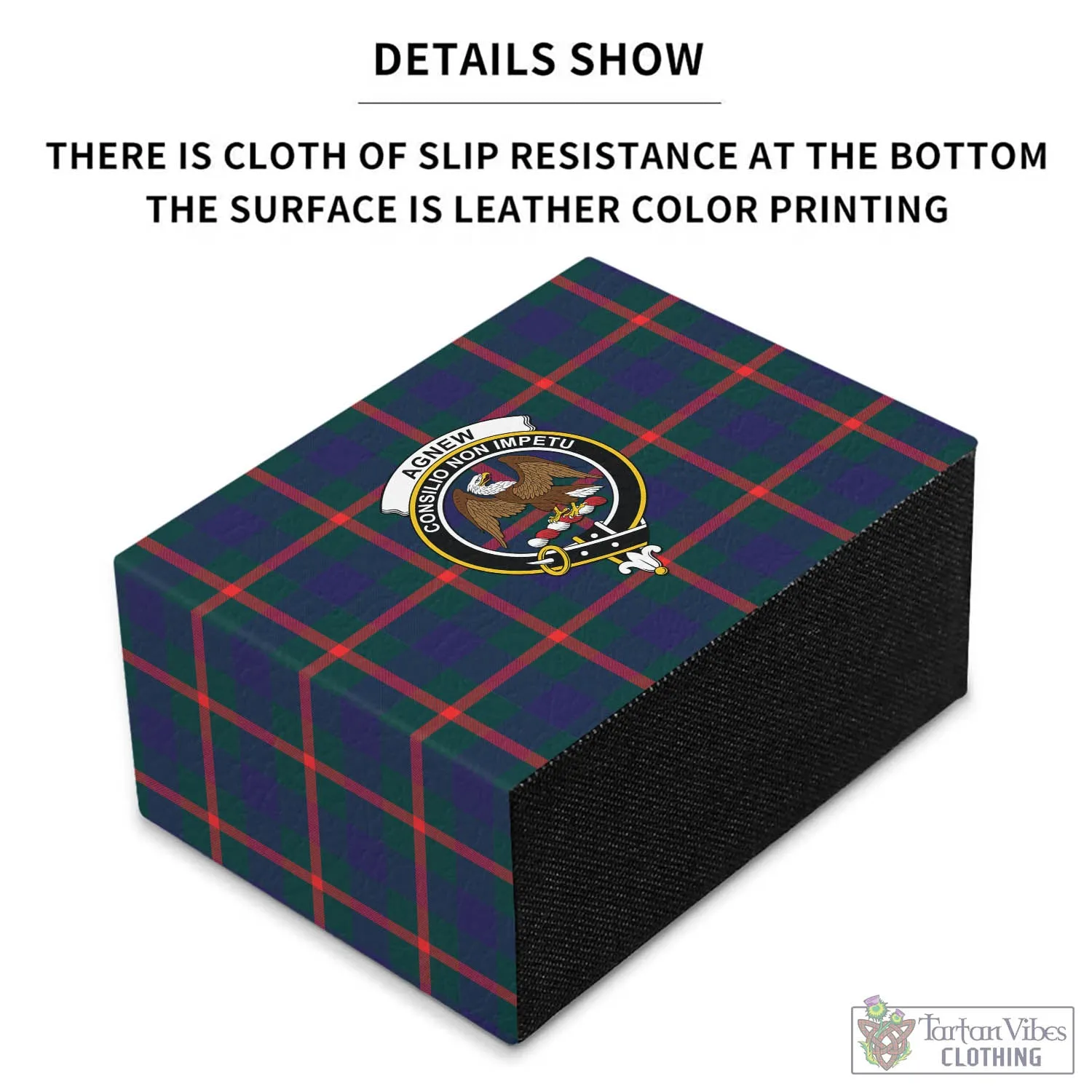 Agnew Tartan Pen Holder with Family Crest