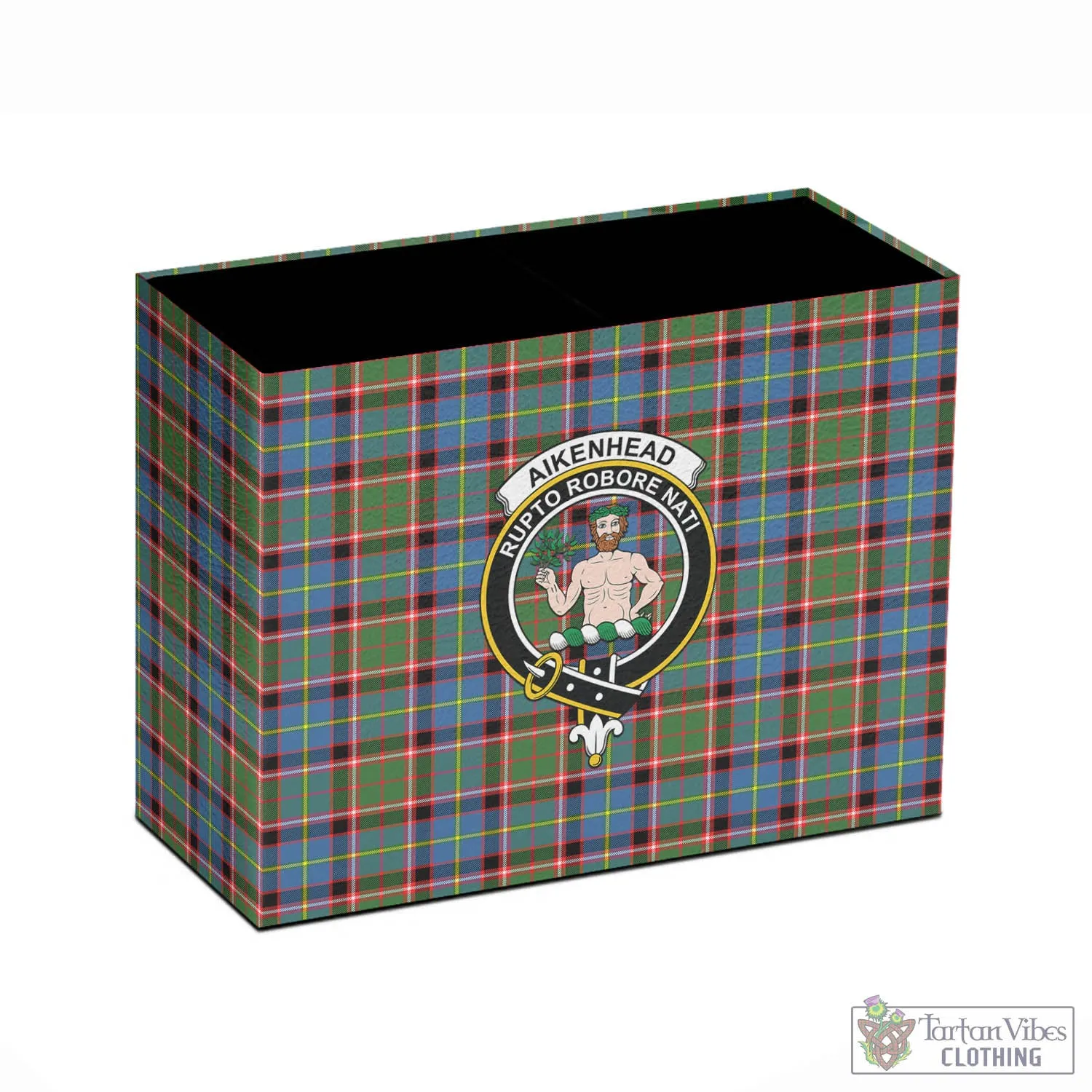 Aikenhead Tartan Pen Holder with Family Crest