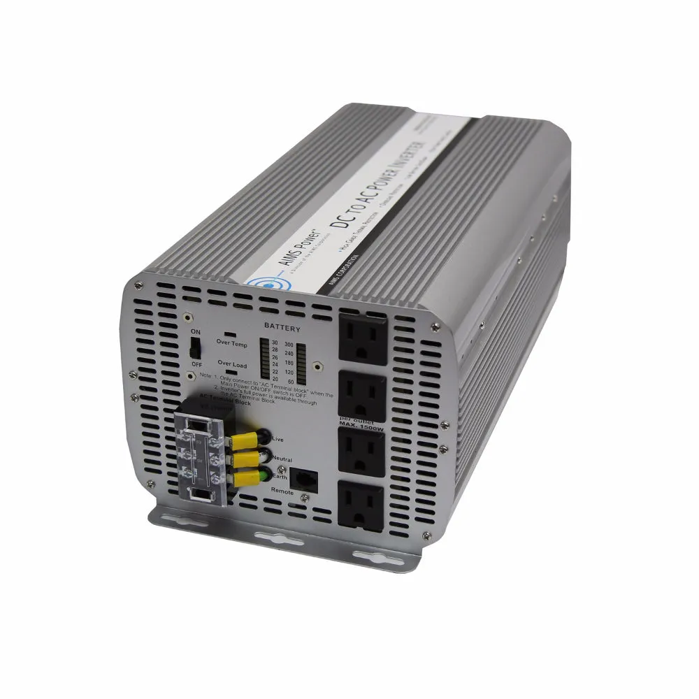 AIMS Power 5000 Watt 12 Volt 120VAC Modified Sine Power Inverter