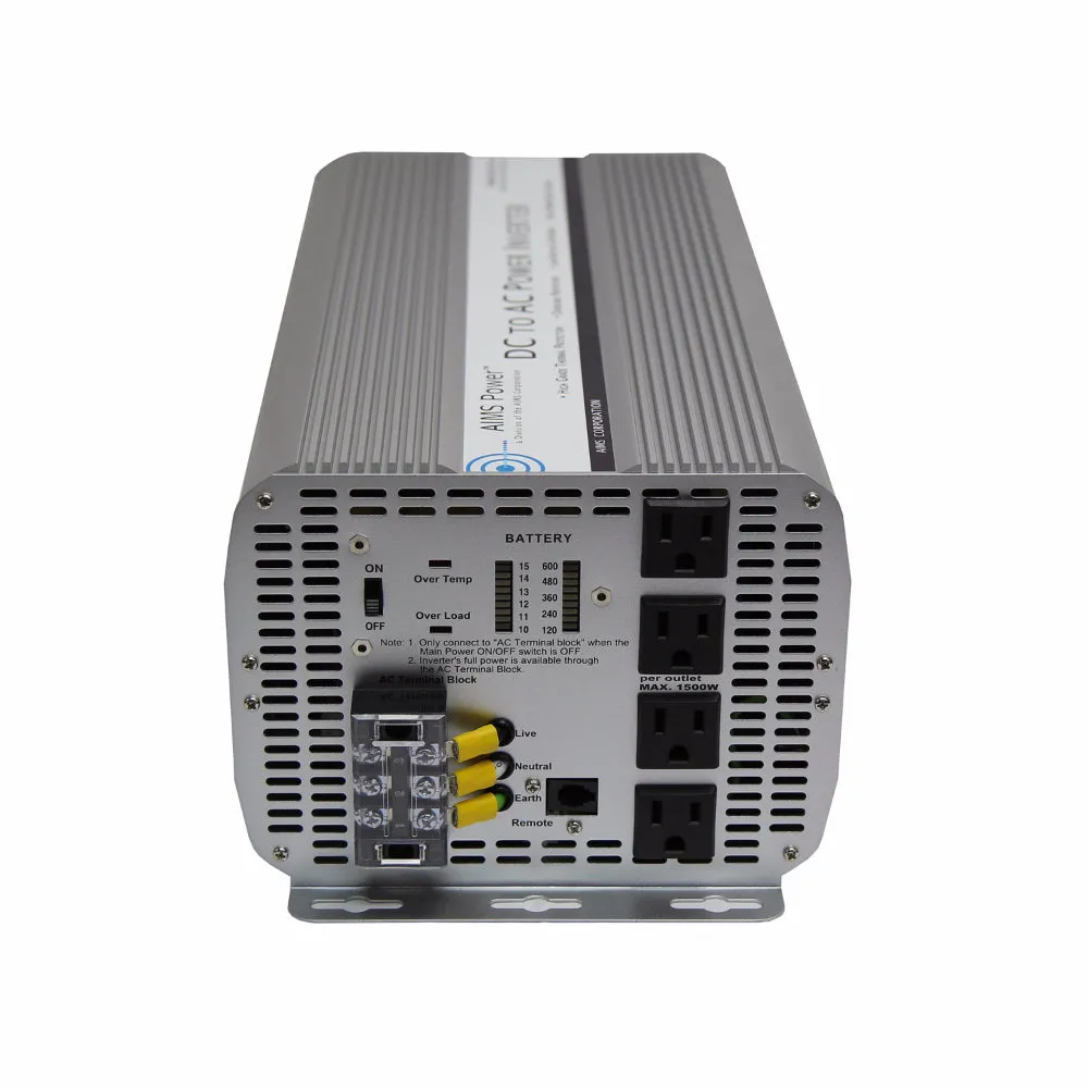AIMS Power 5000 Watt 12 Volt 120VAC Modified Sine Power Inverter