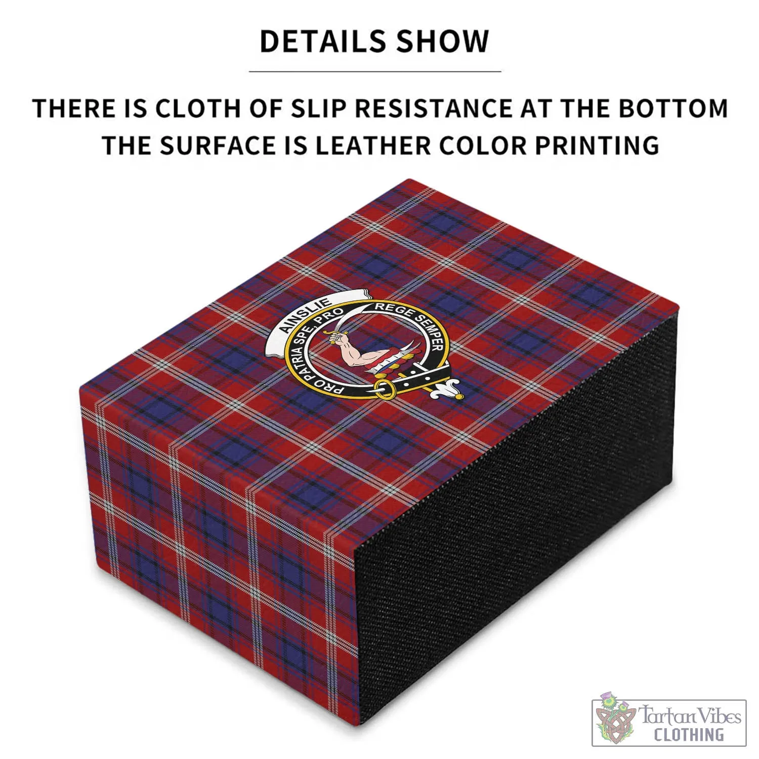 Ainslie Tartan Pen Holder with Family Crest