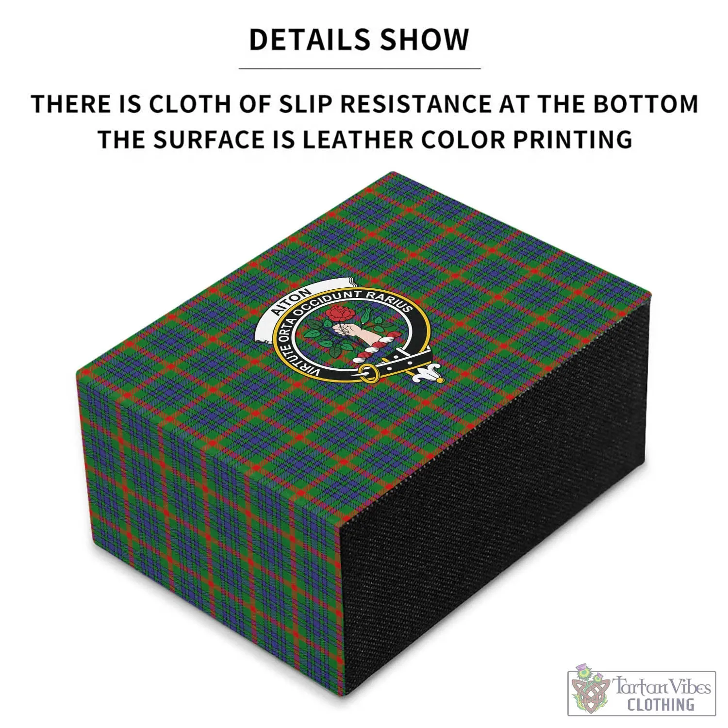 Aiton Tartan Pen Holder with Family Crest