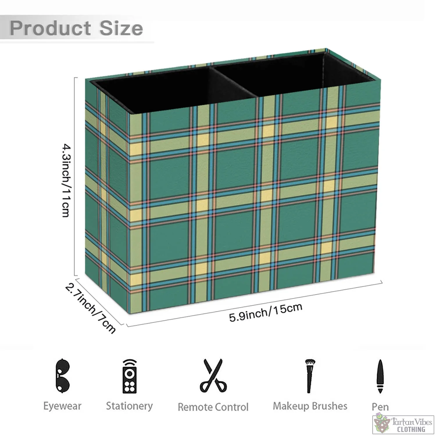 Alberta Province Canada Tartan Pen Holder
