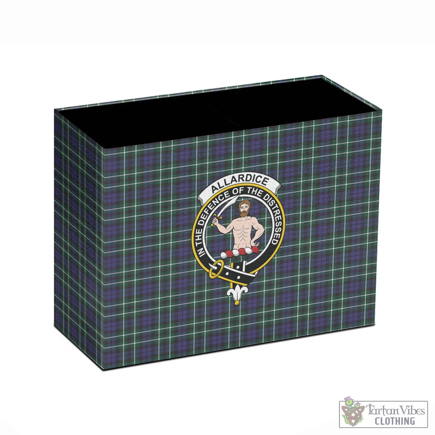 Allardice Tartan Pen Holder with Family Crest
