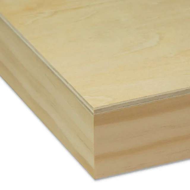 Ampersand Unprimed Basswood Artist Panel - 1-1/2" Cradle, 18" x 24"