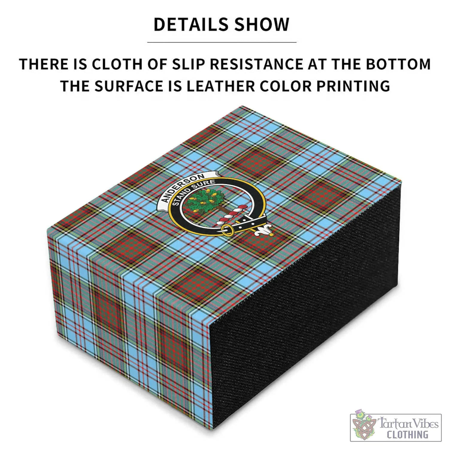 Anderson Ancient Tartan Pen Holder with Family Crest
