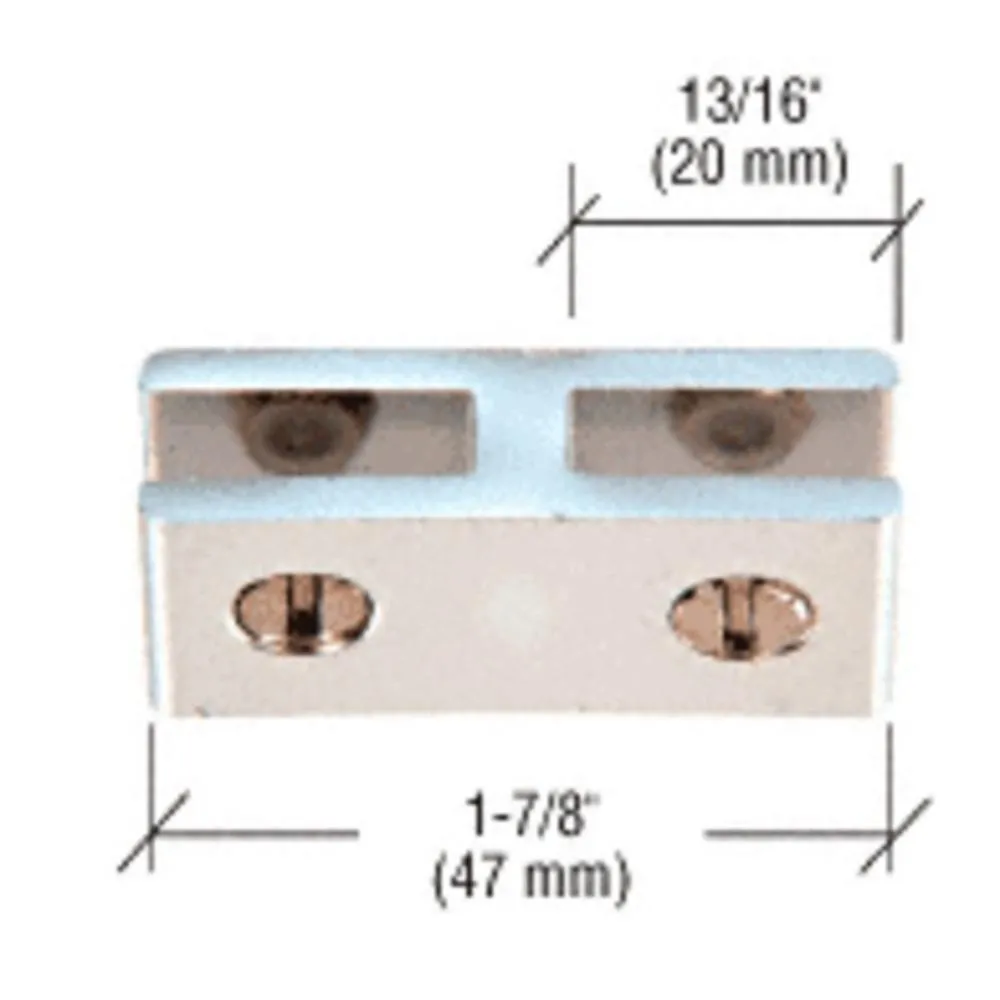 Anodized Aluminum Two-Way 180 Degree Glass Connector